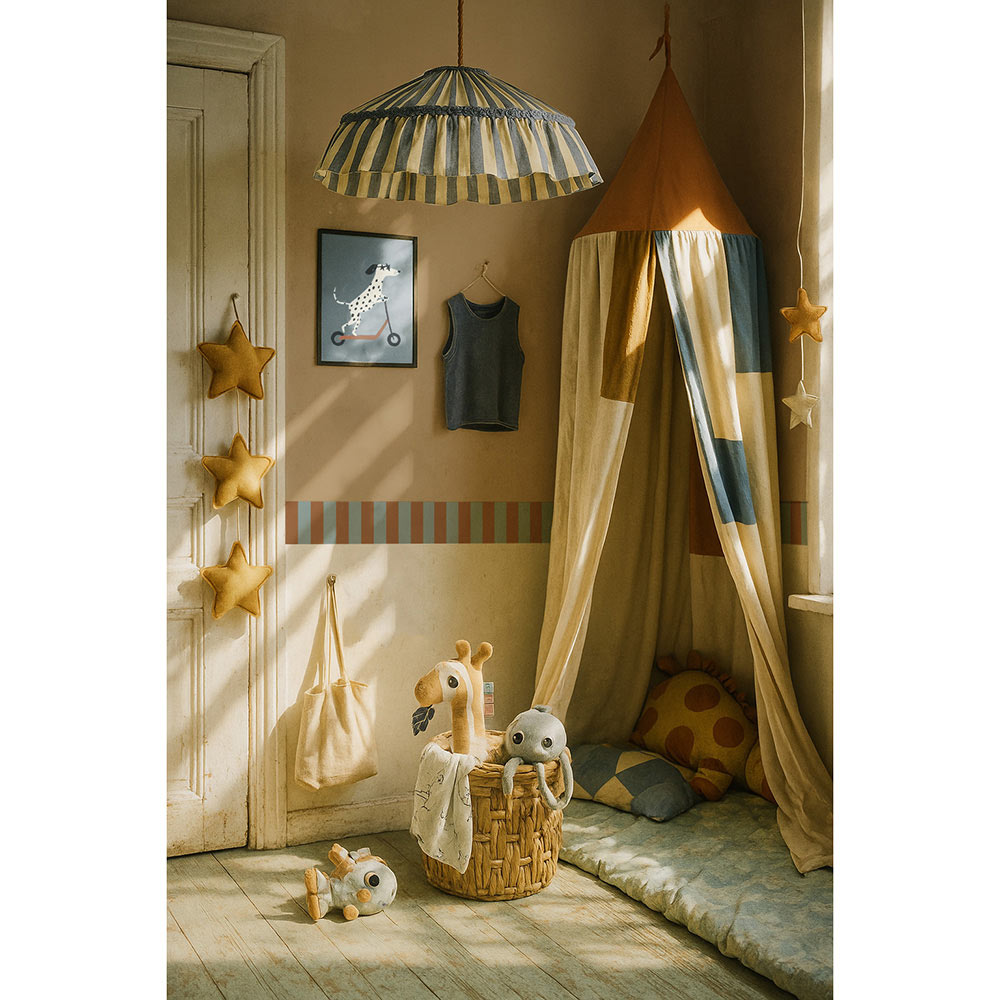 Border Nostalgia Blue Brown - obrazek 2