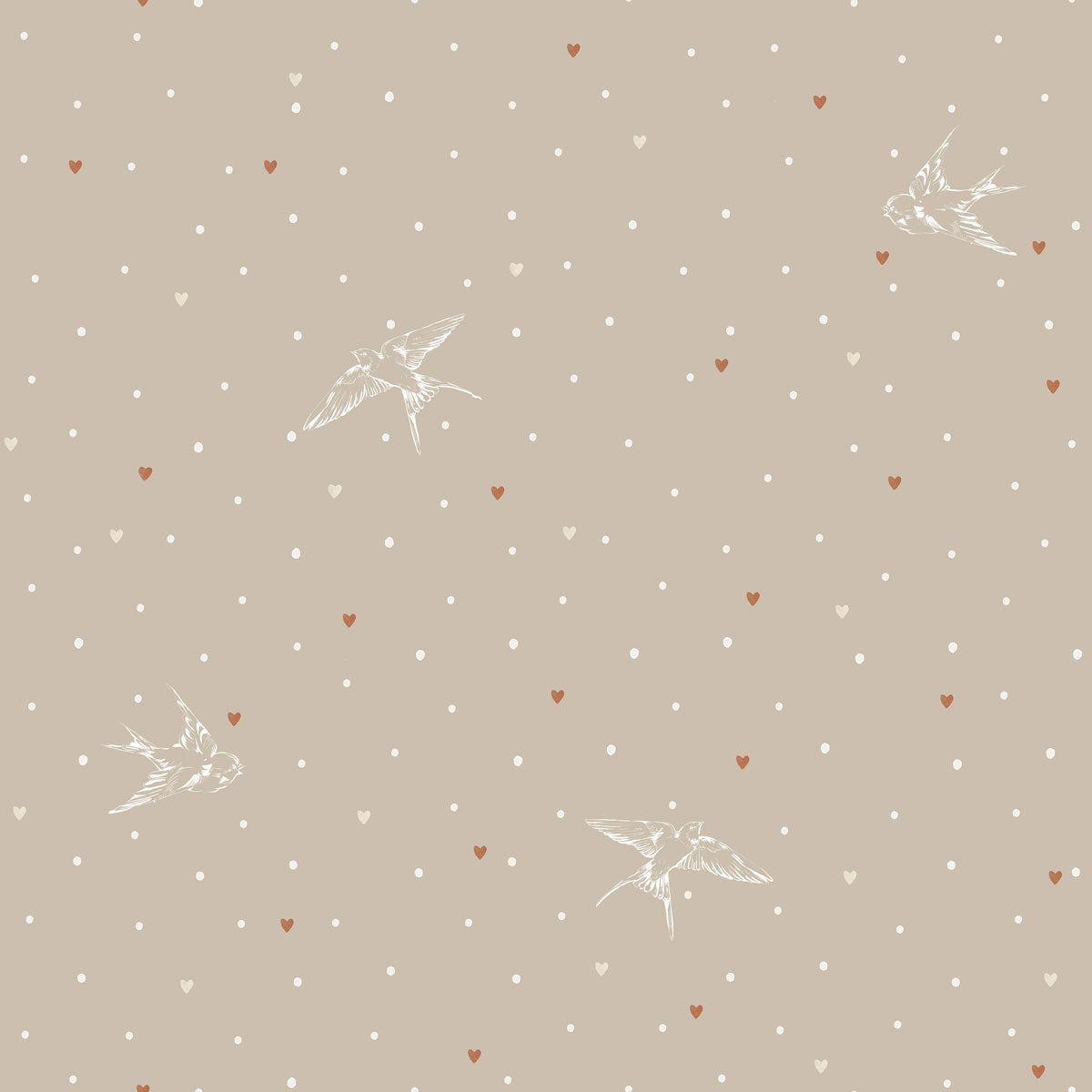 Swallows on Beige Tapeta