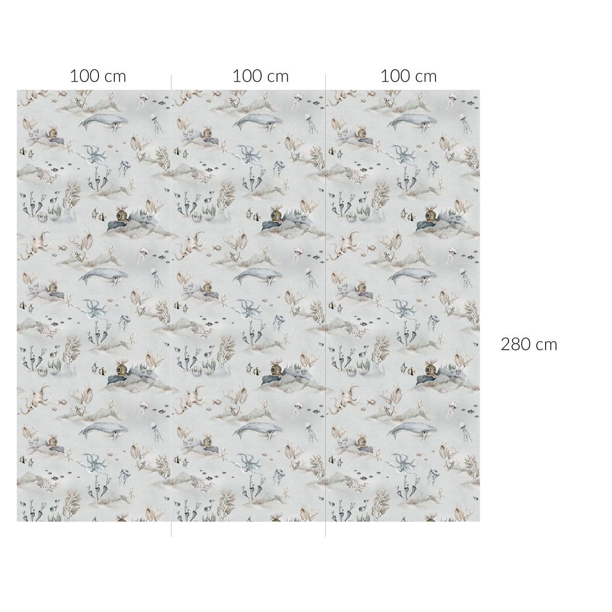 Underwater World Grey Tapeta - obrazek 3