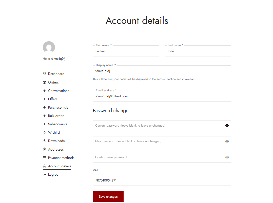 Account Details