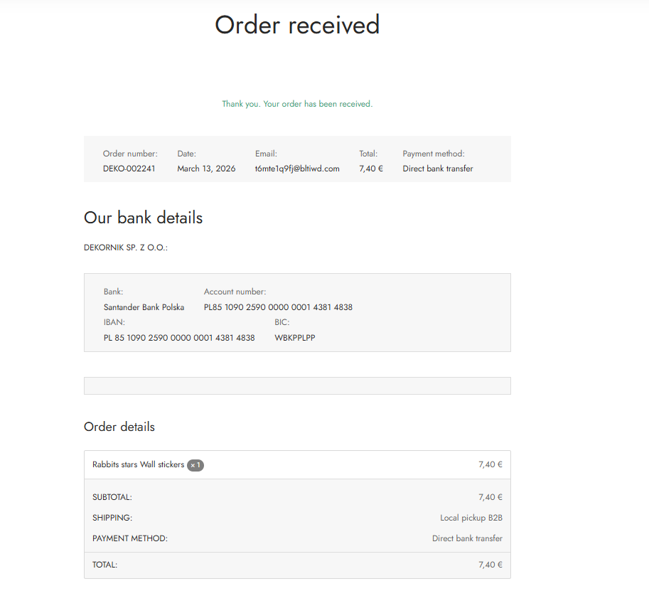 Order Received
